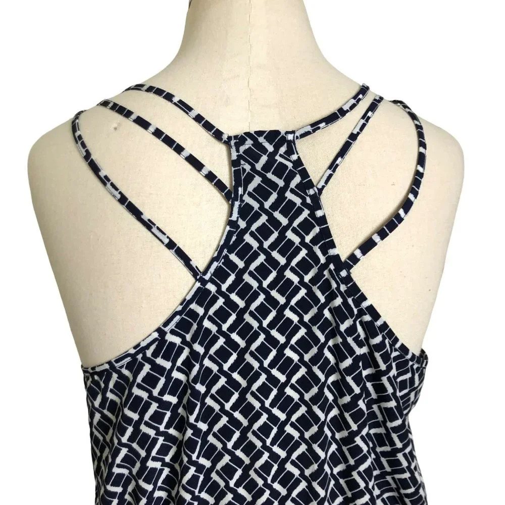 Banana Republic Geometric Spaghetti Sleeveless Maxi Dress Size:8 - Picture 5 of 13